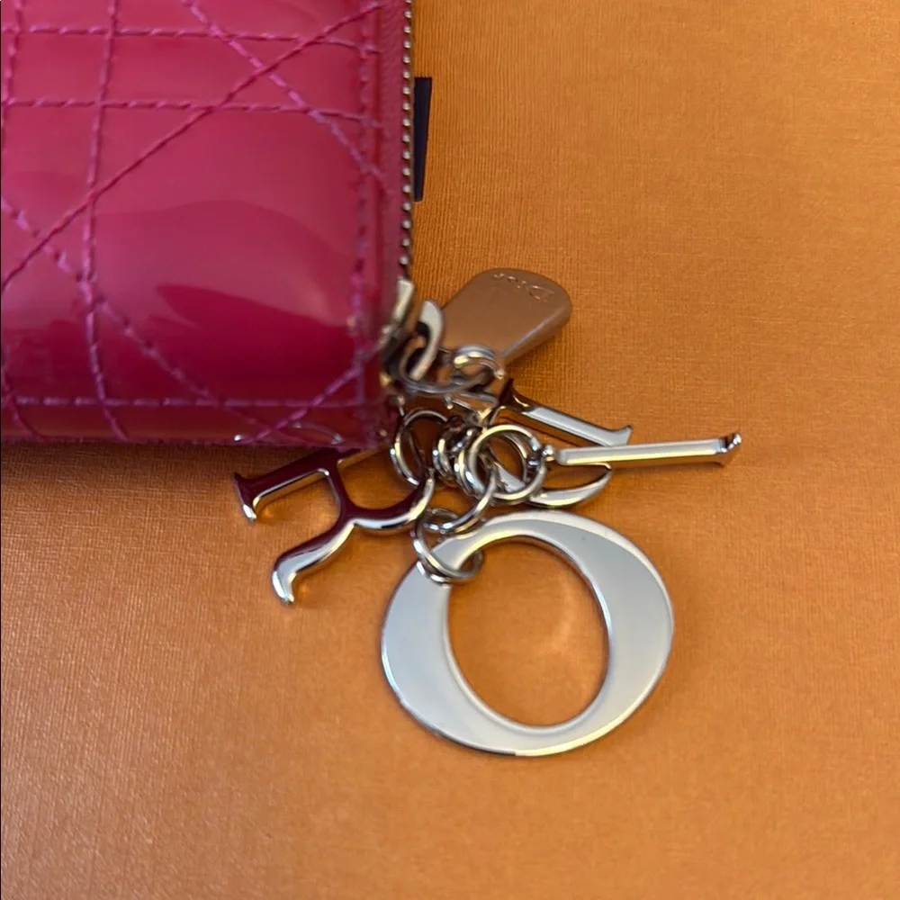 Dior Red Patent Leather Wallet